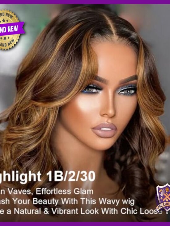 Human Hair Bob Wig Glueless Lace Front Pre Plucked Pre Cut Ombre main image 4